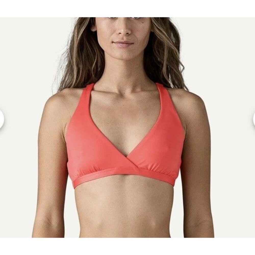 $75 PATAGONIA Bottom Turn Bikini Top XL Racerback Swim Coral New